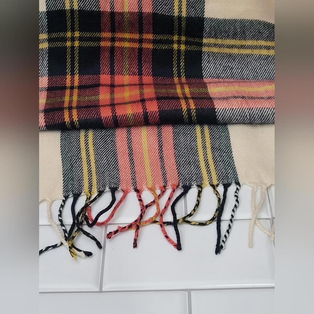 J.Crew Large Acrylic Rectangular Plaid Scarf Colo… - image 2